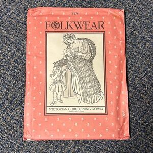 Folkwear Pattern #228, Victorian Christening Gown and Toddler Dress Vintage 80’s